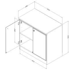 South Shore Morgan Small 2-Door Storage Cabinet, Pure White (7260722)