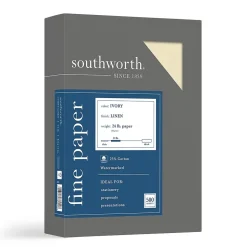 Southworth Fine Paper, 8.5" x 11", 24 lb., Linen-Finish, Ivory 500/Box (564C)
