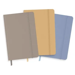Southworth Leather Journal, 5.5" x 8.25", Assorted Colors, 128 Pages, 3/Pack (91555)