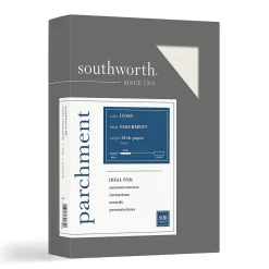 Southworth Parchment Paper, 8.5" x 11", 24 lb., Ivory, 500 Sheets/Box (984C)