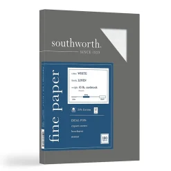 Southworth 8.5"W x 11"L Cover Paper, 65 lbs., Linen Finish, 100/Box (Z550CK)
