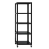 Space Solutions Ready-to-assemble 72-inch High Mobile 5-Shelf Bookcase, Black