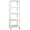 Space Solutions Ready-to-assemble 72-inch High Mobile 5-Shelf Bookcase, White