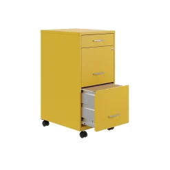 Space Solutions SOHO Organizer 3-Drawer Mobile Vertical File Cabinet, Letter Size, Lockable, Goldfinch (25284)