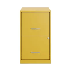 Space Solutions SOHO Smart File 2-Drawer Vertical File Cabinet, Letter Size, Lockable, Goldfinch (25272)