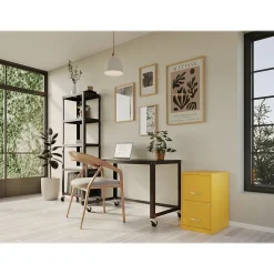 Space Solutions SOHO Smart File 2-Drawer Vertical File Cabinet, Letter Size, Lockable, Goldfinch (25272)