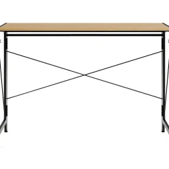 Space Solutions 43"W Folding Home Office Desk, Black/Teak (24969)