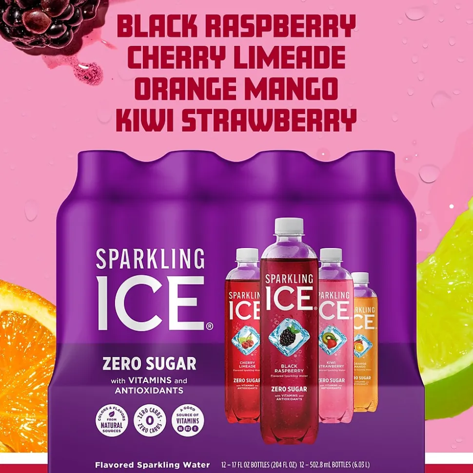 Sparkling Ice Variety Pack Sparkling Water, 17 Oz., 12/Pack (TLK95092)