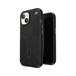 Speck Presidio 2 Grip MagSafe ClickLock Phone Case for iPhone 15, Black/Slate Gray (150439-3205)