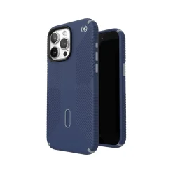 Speck Presidio 2 Grip MagSafe ClickLock Phone Case for iPhone 15 Pro Max, Coastal Blue/Dust Gray (150463-3206)