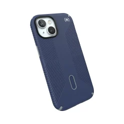 Speck Presidio 2 Grip MagSafe ClickLock Phone Case for iPhone 15, Coastal Blue/Dust Gray (150439-3206)