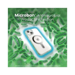 Speck Presidio Perfect-Clear MagSafe ClickLock Phone Case for iPhone 15, Clear/Chrome (150441-3199)