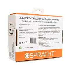 Spracht ZUM RJ9M Noise-Canceling Mono Deskphone On Ear Headset, RJ-9 (ZUMRJ9M)