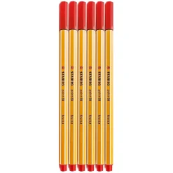 Stabilo Point 88 Pens Red No. 40 [Pack Of 20] (20PK-SW88-40)