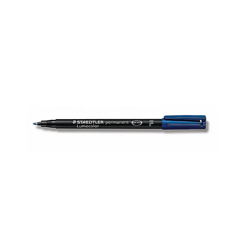 Staedtler Lumocolor AV Marker Blue Fine, 10/Pack (15282-PK10)