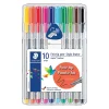 Staedtler triplus Fineliner 334 Felt Pens, Super Fine Point, Assorted Ink, 10 Pack (334 SB10US)