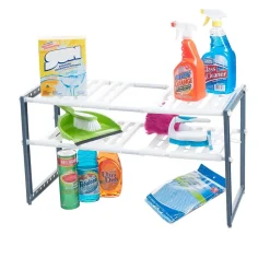 Stalwart Adjustable Under Sink Shelf Organizer Unit