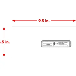 Standard Claim Right Window Envelopes, 4.5 x 9.5, Self-Seal, 500/Box