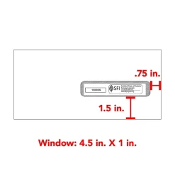 Standard Claim Right Window Envelopes, 4.5 x 9.5, Self-Seal, 500/Box