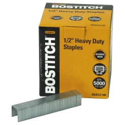 Stanley Bostitch Heavy-Duty Staples, 1/2", 5,000/BX (SB351/2-5M)