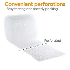 Staples 1/2" Bubble Roll, 12" x 30', Clear (4069423)