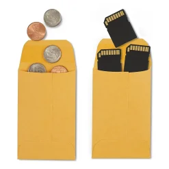 Staples #1 Currency Envelopes, 2 1/4" x 3 1/2", Kraft, 250/Box (ST19726-CC)