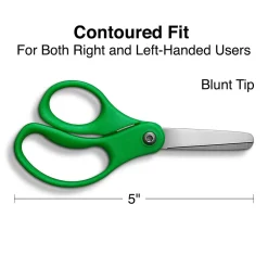 Staples 5" Kids Blunt Tip Stainless Steel Scissors, Straight Handle, Right & Left Handed (TR55052)