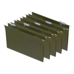 Staples® 95% Recycled Heavy Duty Hanging File Folders, 1/5-Cut Tab, Legal Size, Standard Green, 25/Box (ST116830/116830)