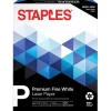 Staples 30% Recycled 8.5" x 11" Multipurpose Paper, 32 lbs., 100 Brightness, 300/Pack (358C-WH-STP)