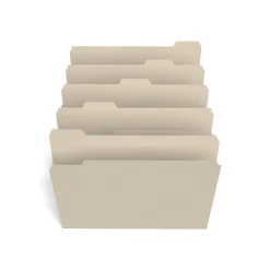 Staples 30% Recycled File Folder, 1/5 Cut Tab, Letter Size, Manila, 100/Box (ST22937-CC)