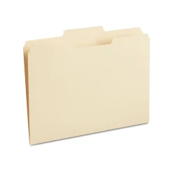 Staples 30% Recycled File Folders, 1/3-Cut Tab, Center Position, Letter Size, Manila, 100/Box (ST116780/116780)