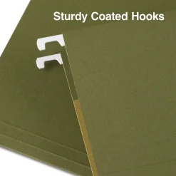 Staples® 100% Recycled Hanging File Folders, Stright Cut, Letter Size, Standard Green, 25/Box (ST521229/521229)