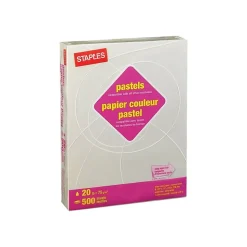 Staples 30% Recycled Pastel Multipurpose Paper, 20 lbs., 8.5" x 11", Cream, 500/Ream (14789)