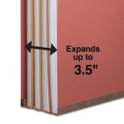 Staples 60% Recycled Pressboard Classification Folder, 3-Dividers, 3.5