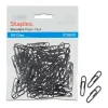Staples® #1 Size Vinyl-Coated Paper Clips, Black, 100/Pack