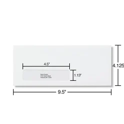 Staples #10 Window Envelopes, 4 1/8