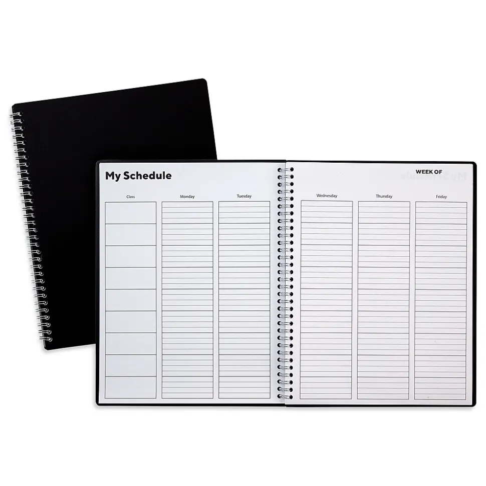 Staples 8.5" x 11" Academic Weekly Teacher Planner, Black (TR59498-21)