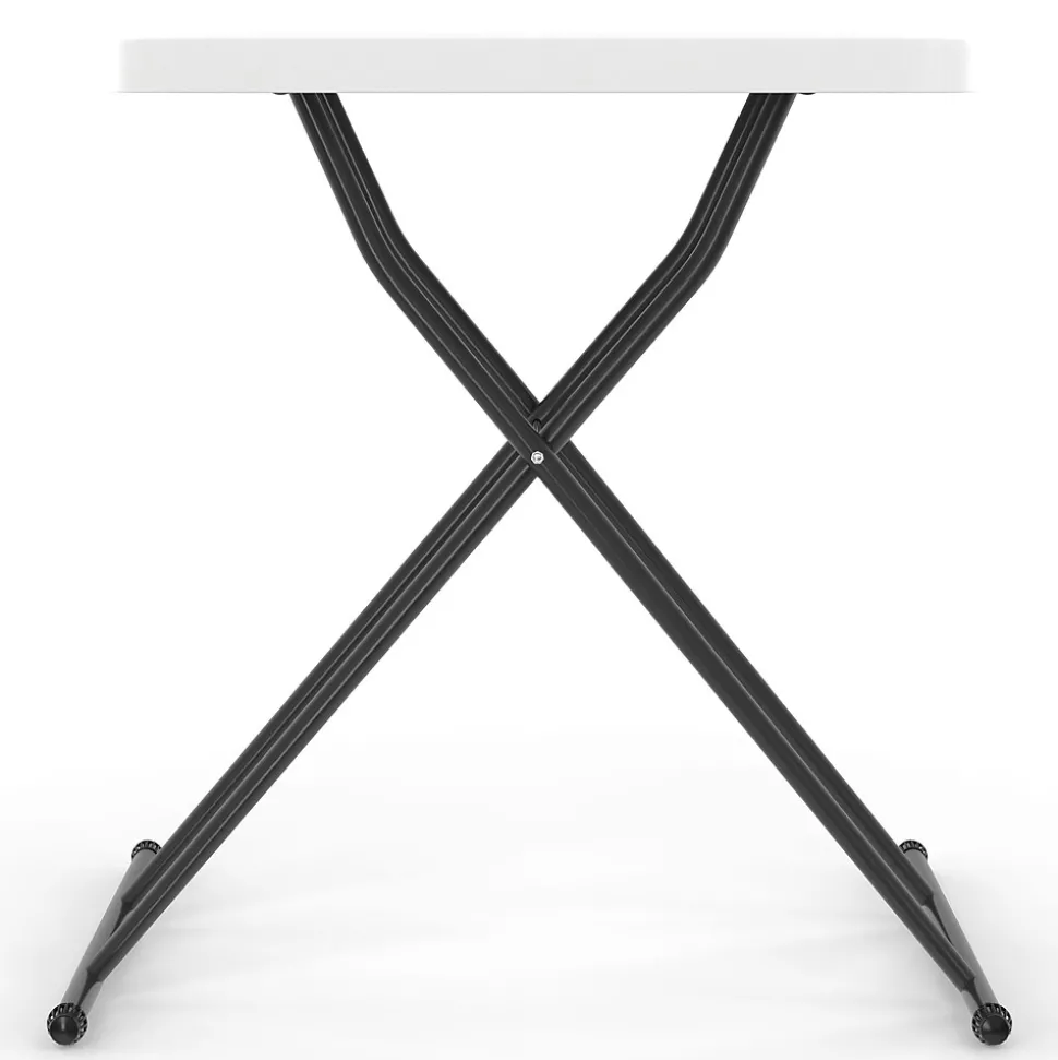 Staples® 25.5" x 17.8" Heavy Duty Folding Table, White (79143)