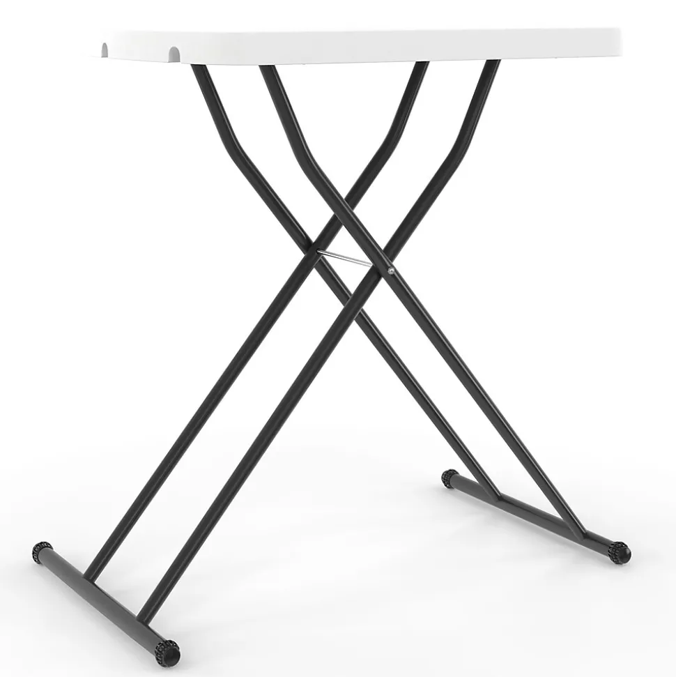 Staples® 25.5" x 17.8" Heavy Duty Folding Table, White (79143)