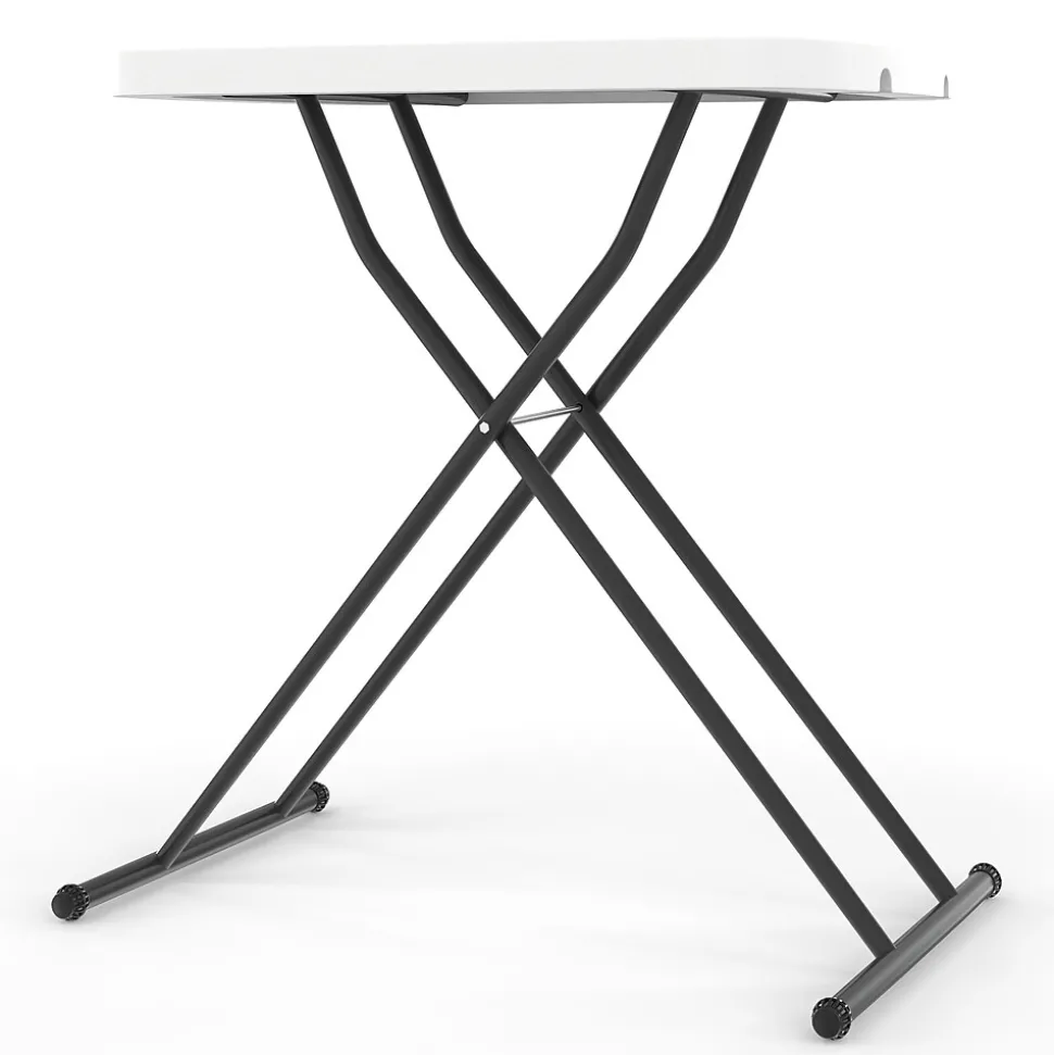 Staples® 25.5" x 17.8" Heavy Duty Folding Table, White (79143)