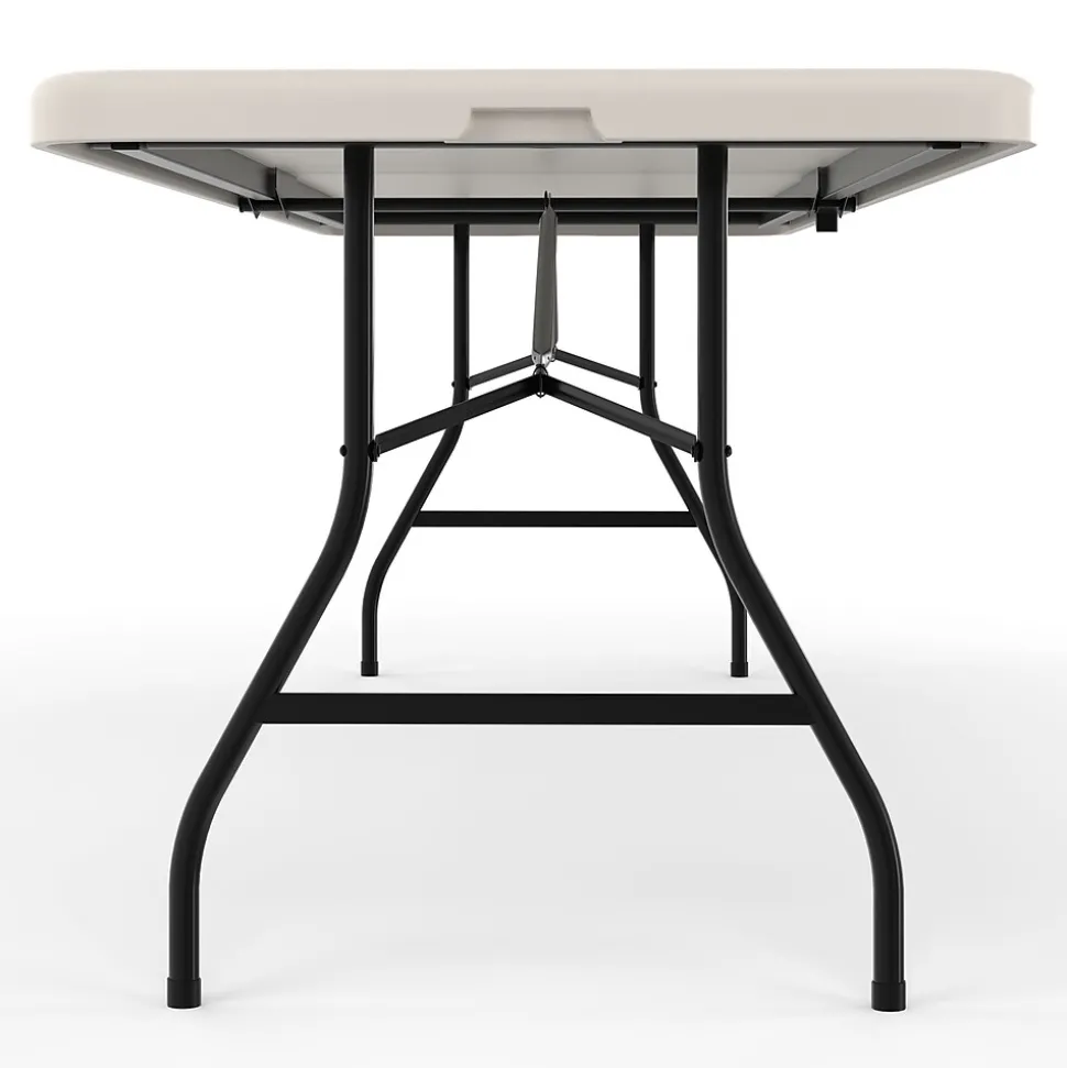 Staples 8' x 30" Heavy Duty Plastic Folding Table, White (79233/54273)