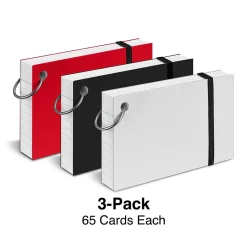 Staples 3" x 5" Index Cards, Lined, White, 65 Cards/Pack, 3 Packs/Carton (TR21580)