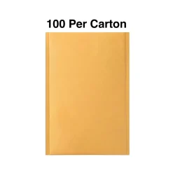 Staples 9.25" x 11" Self-Sealing Bubble Mailer, #2, Kraft, 100/Carton (ST56581B)