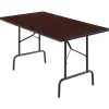 Staples 6' x 30" Wooden Heavy Duty Folding Table, Walnut (58366)