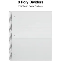 Staples Accel 3-Subject Notebook, 8.5