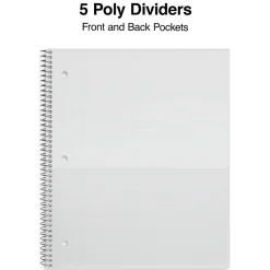 Staples® Accel 5-Subject Notebook, 8.5