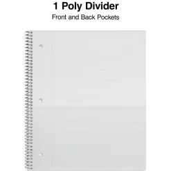 Staples Accel 1-Subject Notebook, 8.5