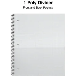 Staples Accel 1-Subject Subject Notebook, 8-1/2