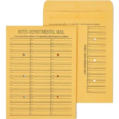 Staples Adhesive Inter-Departmental Kraft Envelope, 10" x 13", Brown, 100/Box (SPL391542)