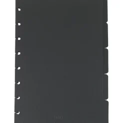 Staples® Arc System Tab Dividers, Black, 5-5/6" x 8-1/2"